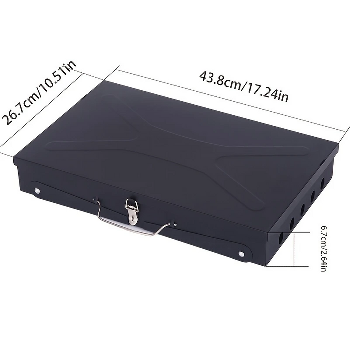 NNETM Portable Iron BBQ Grill with Tools