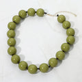 Olive Chunky Beaded Necklace
