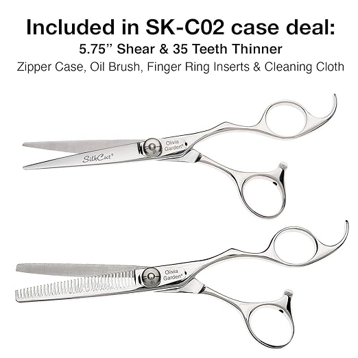Olivia Garden SilkCut Pro Professional Hairdressing 5.75" Shear and Thinner Case # SK02 (Copy) - Palms Fashion Inc.