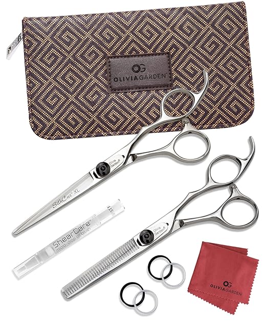 Olivia Garden SilkCut Professional Hairdressing 6.5" Shear and Thinner Case #SK-C05 LH - Palms Fashion Inc.