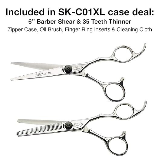 Olivia Garden SilkCut Professional Hairdressing 6.5" Shear and Thinner Case #SK-C05 LH - Palms Fashion Inc.