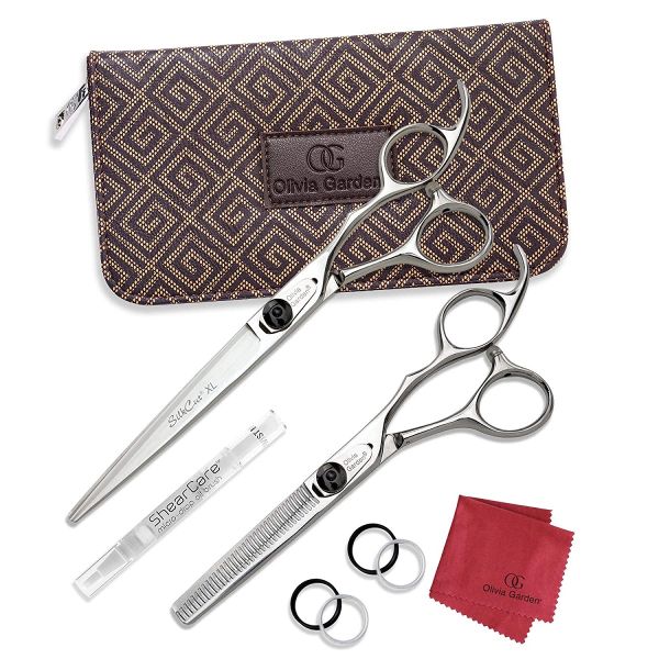 Olivia Garden SilkCut XL Professional Hairdressing 7" Shear and Thinner Case #SK-C02XL - Palms Fashion Inc.