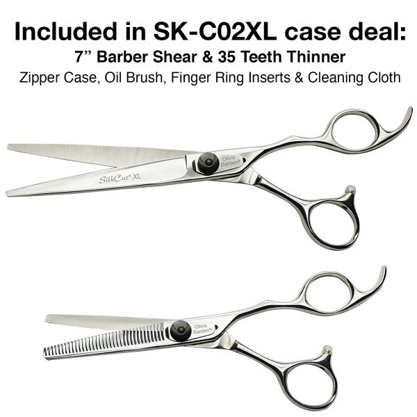 Olivia Garden SilkCut XL Professional Hairdressing 7" Shear and Thinner Case #SK-C02XL - Palms Fashion Inc.