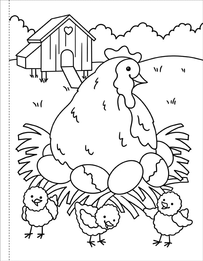 On The Farm Coloring Book
