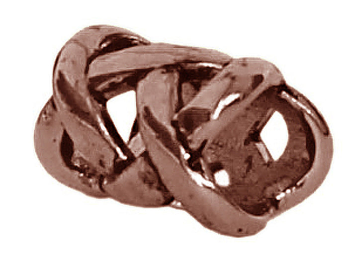Open Weave Hair Bead - Copper Finish Braid & Dreadlock Accessory side view