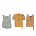 Organic Cotton Wash Cloth - Set of 3 - Safari Mix