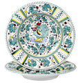 ORVIETO GREEN ROOSTER: Pasta/Soup Rimmed Bowl Plate