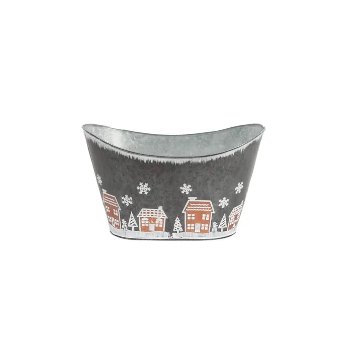 Oval Metal with Copper House Design | 2 Sizes - Magnolia Lane co. Home + Garden + Gift