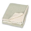 Description: Overstitch Throw-Grn-50x60"L - Magnolia Lane co. Home + Garden + Gift
