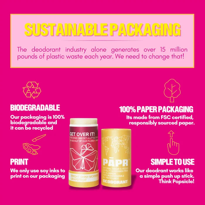 Paper Cosmetics Paper Cosmetics Deodorant – Bright Shiny Morning, Vegan, Aluminum-Free