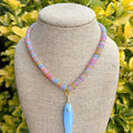 Pastel Blue Fish Pendant Necklace