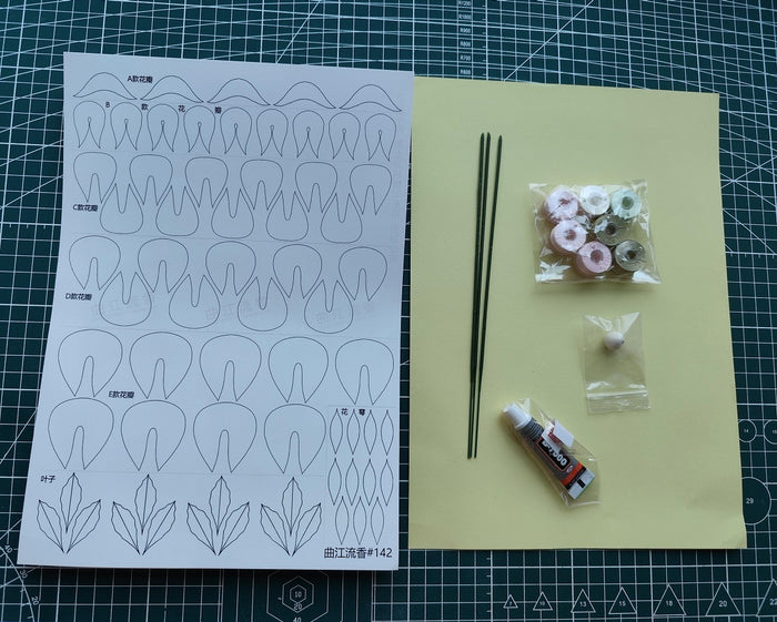 Peony Chanhua Materials Flowers Flowers DIY Kit - Include Detailed Video Tutorial
