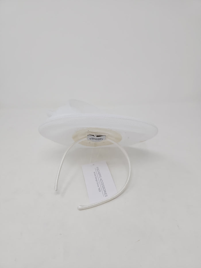 Perched White Layered Hairband Fascinator