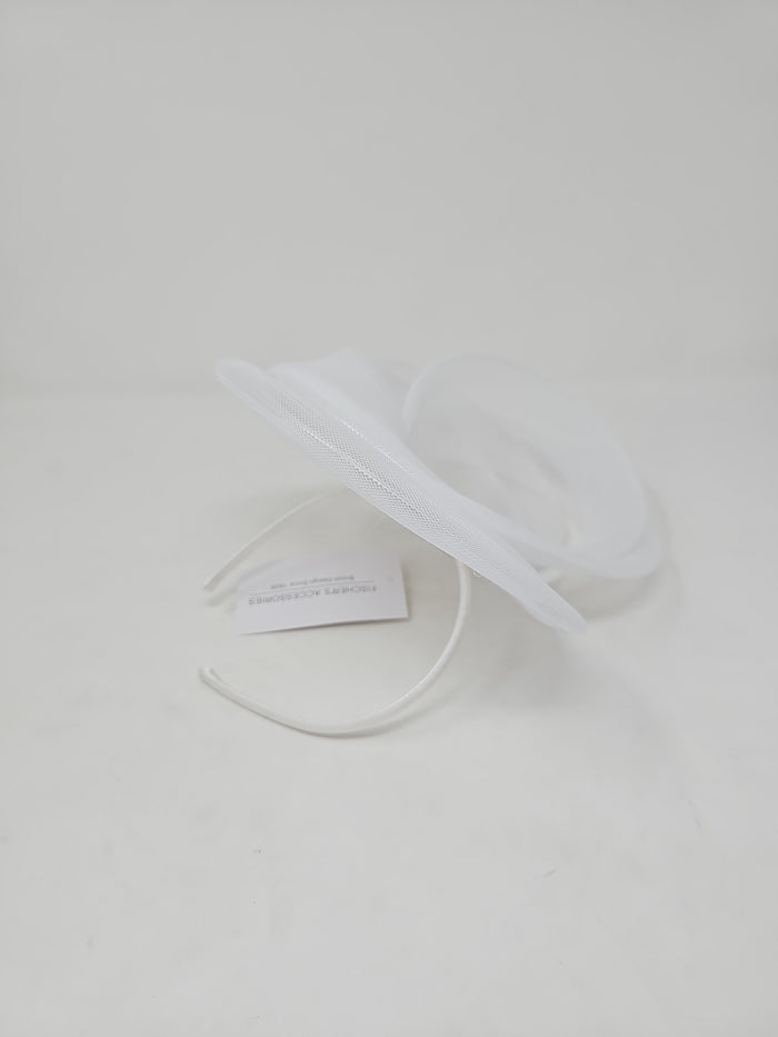 Perched White Layered Hairband Fascinator