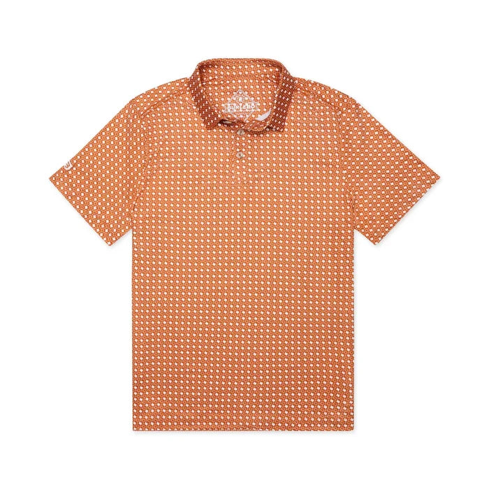 Performance Polo by Burlebo- Texas Orange & White