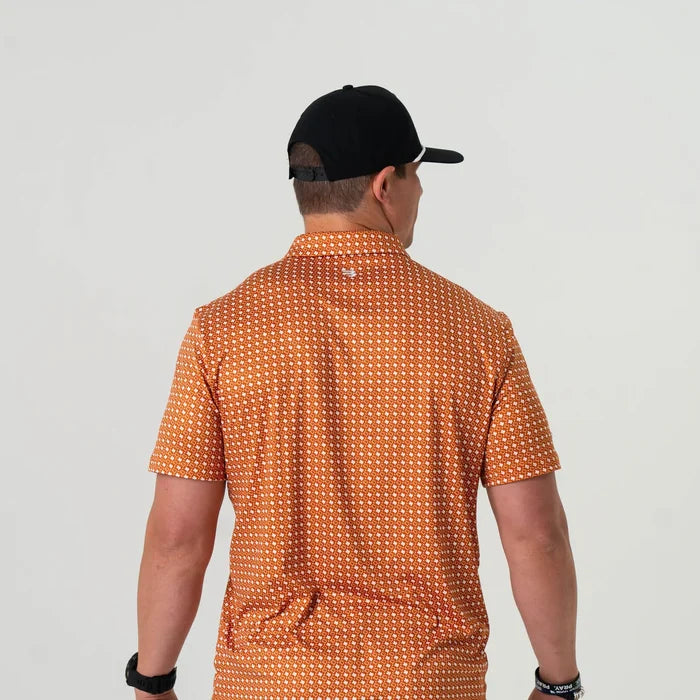 Performance Polo by Burlebo- Texas Orange & White