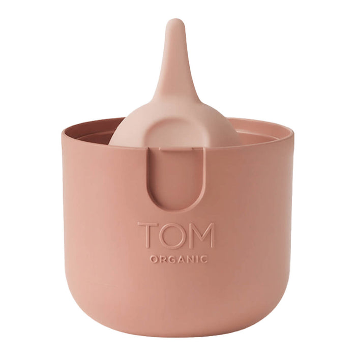 A reusable menstrual cup made of 100% medical grade silicone in an easy-to-use microwave steriliser case for quick cleaning.