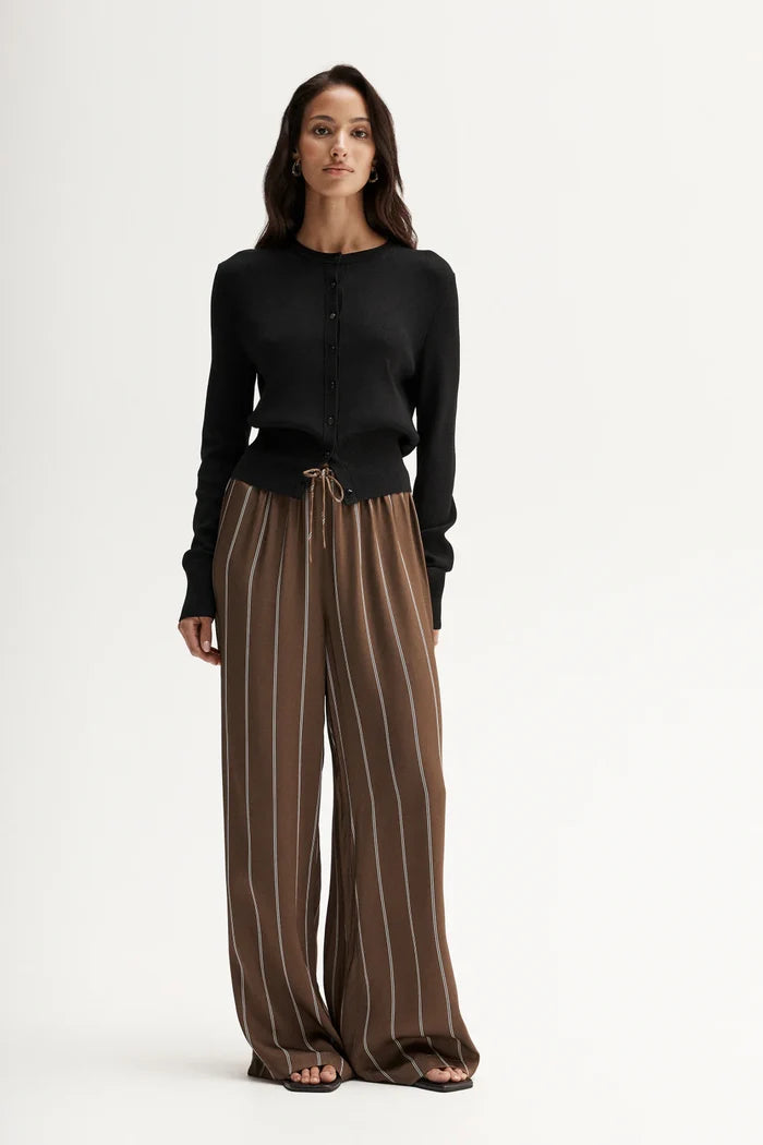 PETRA STRIPE PANT in Tan Stripe by Elka Collective