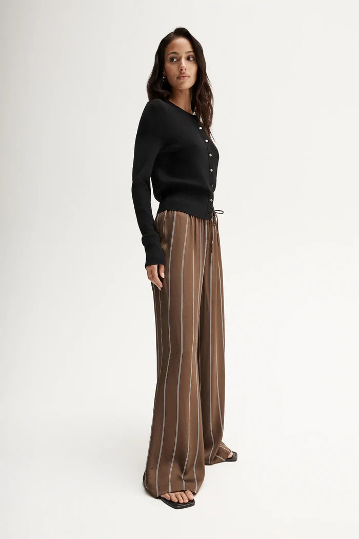 PETRA STRIPE PANT in Tan Stripe by Elka Collective