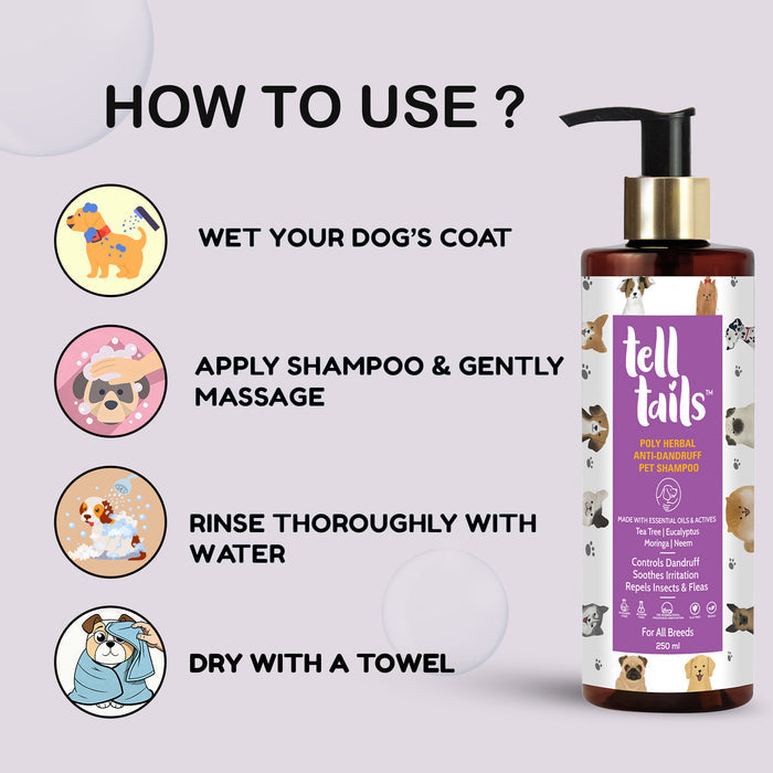 Poly Herbal Anti-Dandruff Pet Shampoo
