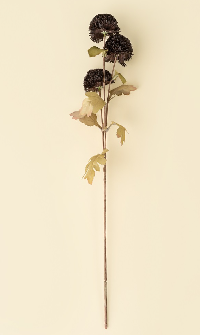 Pom Pom Floral Spray - Midnight
