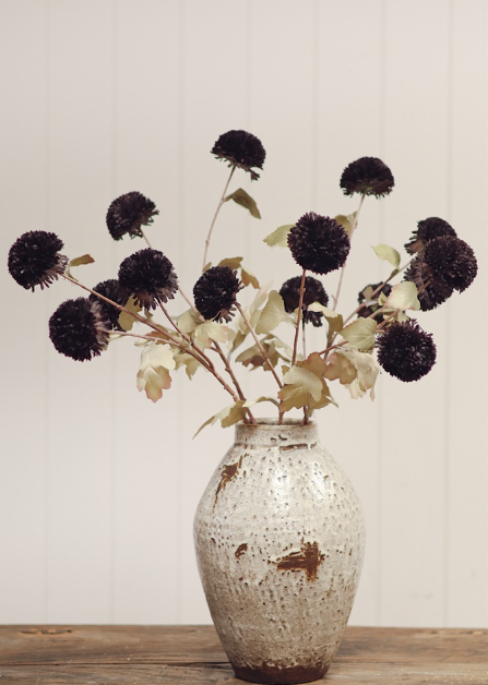 Pom Pom Floral Spray - Midnight