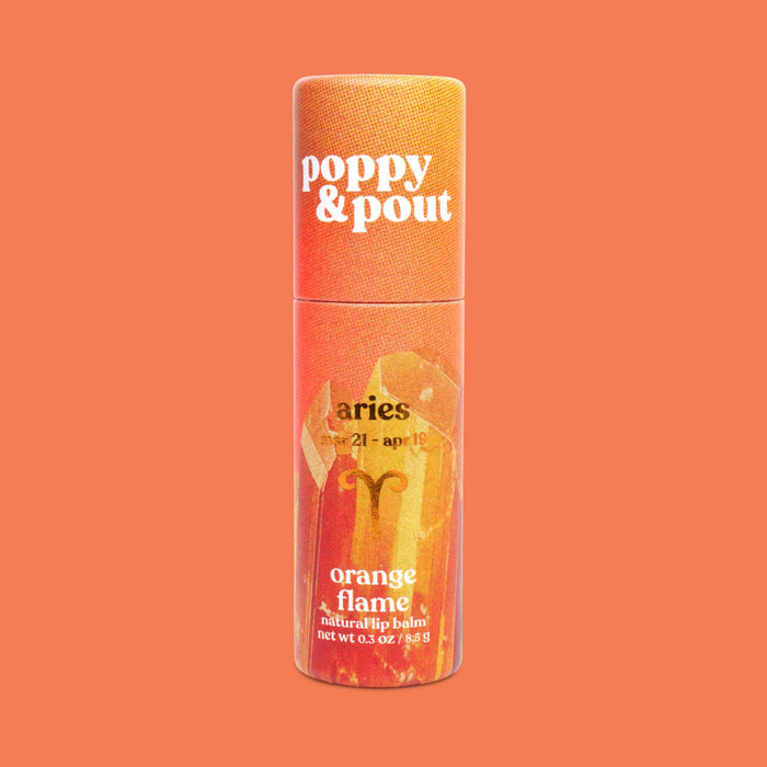 Poppy & Pout - Lip Balm, Zodiac, Aries Orange Flame
