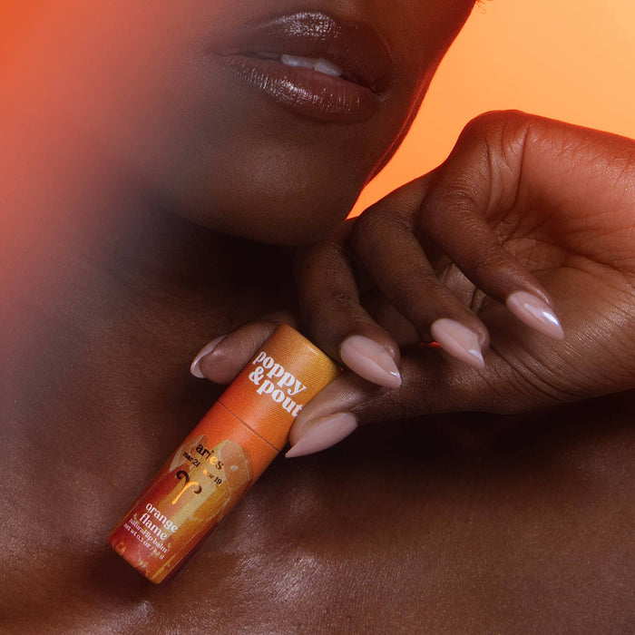 Poppy & Pout - Lip Balm, Zodiac, Aries Orange Flame