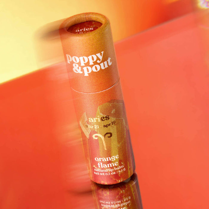Poppy & Pout - Lip Balm, Zodiac, Aries Orange Flame
