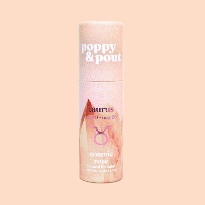 Poppy & Pout - Lip Balm, Zodiac, Taurus Cosmic Rose