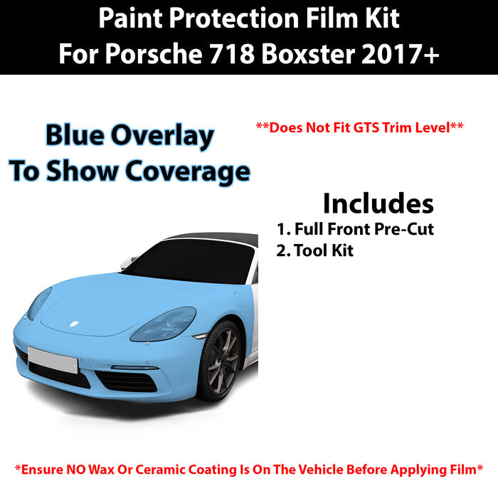 Fits Porsche 718 Boxster 2017+ Precut Premium Paint Protection Film Clear Bra PPF Decal Film Kit Cover - Bogar Tech Designs