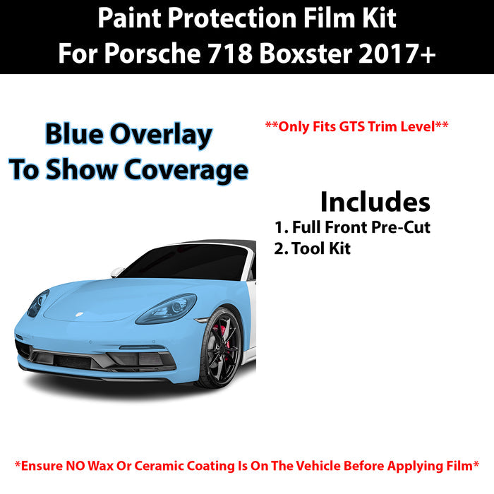 Fits Porsche 718 Boxster (GTS) 2017+ Precut Premium Paint Protection Film Clear Bra PPF Decal Film Kit Cover - Bogar Tech Designs