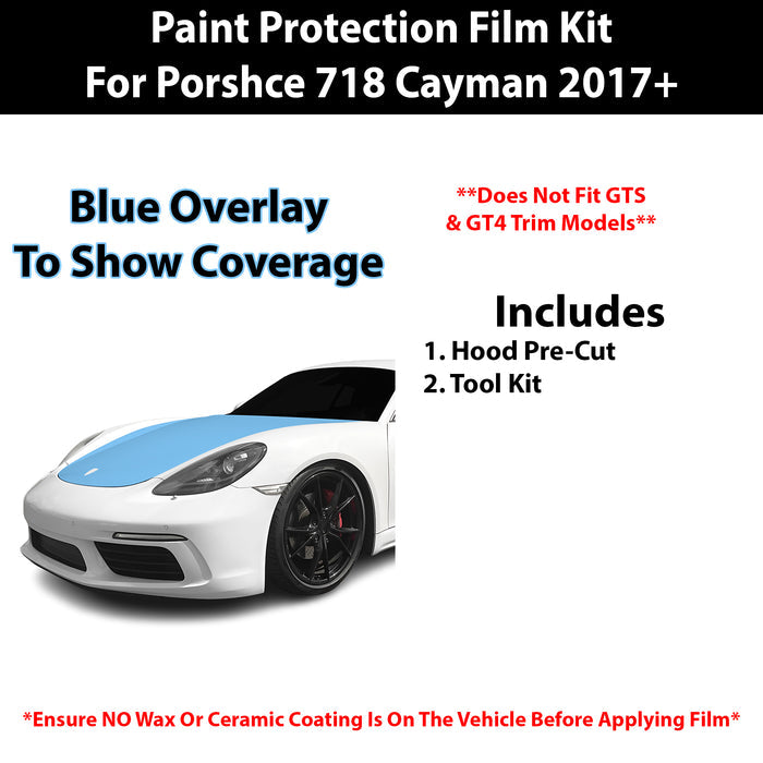 Fits Porsche 718 Cayman 2017+ Precut Premium Paint Protection Film Clear Bra PPF Decal Film Kit Cover - Bogar Tech Designs
