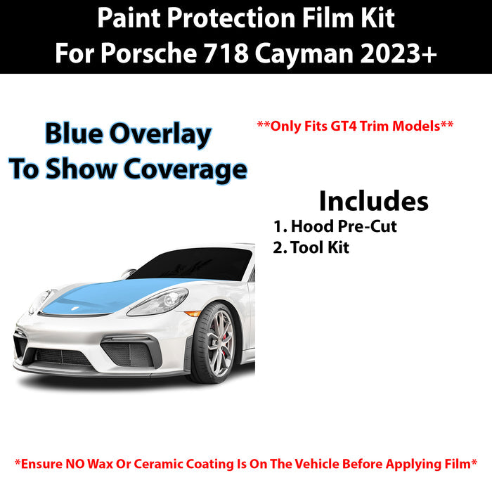 Fits Porsche 718 Cayman (GT4) 2023+ Precut Premium Paint Protection Film Clear Bra PPF Decal Film Kit Cover - Bogar Tech Designs