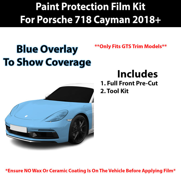 Fits Porsche 718 Cayman (GTS) 2018+ Precut Premium Paint Protection Film Clear Bra PPF Decal Film Kit Cover - Bogar Tech Designs