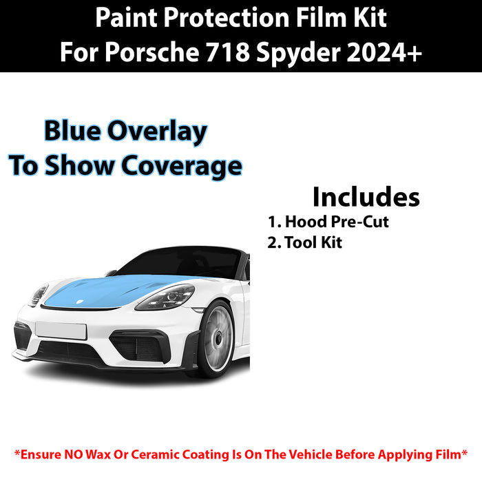 Fits Porsche 718 Spyder 2024+ Precut Premium Paint Protection Film Clear Bra PPF Decal Film Kit Cover - Bogar Tech Designs