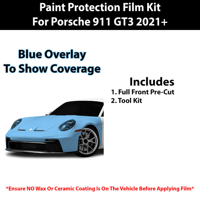 Fits Porsche 911 GT3 2021+ Precut Premium Paint Protection Film Clear Bra PPF Decal Film Kit Cover - Bogar Tech Designs