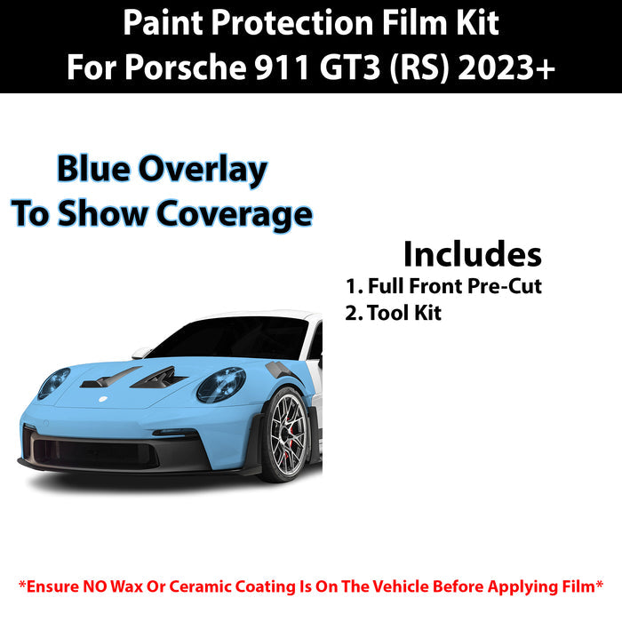 Fits Porsche 911 GT3 RS 2023+ Precut Premium Paint Protection Film Clear Bra PPF Decal Film Kit Cover - Bogar Tech Designs