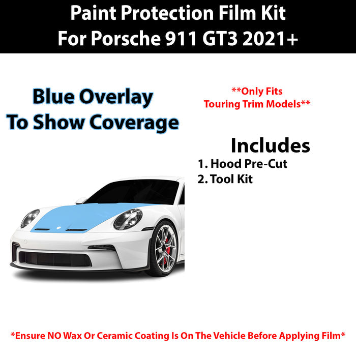 Fits Porsche 911 GT3 (Touring) 2021+ Precut Premium Paint Protection Film Clear Bra PPF Decal Film Kit Cover - Bogar Tech Designs