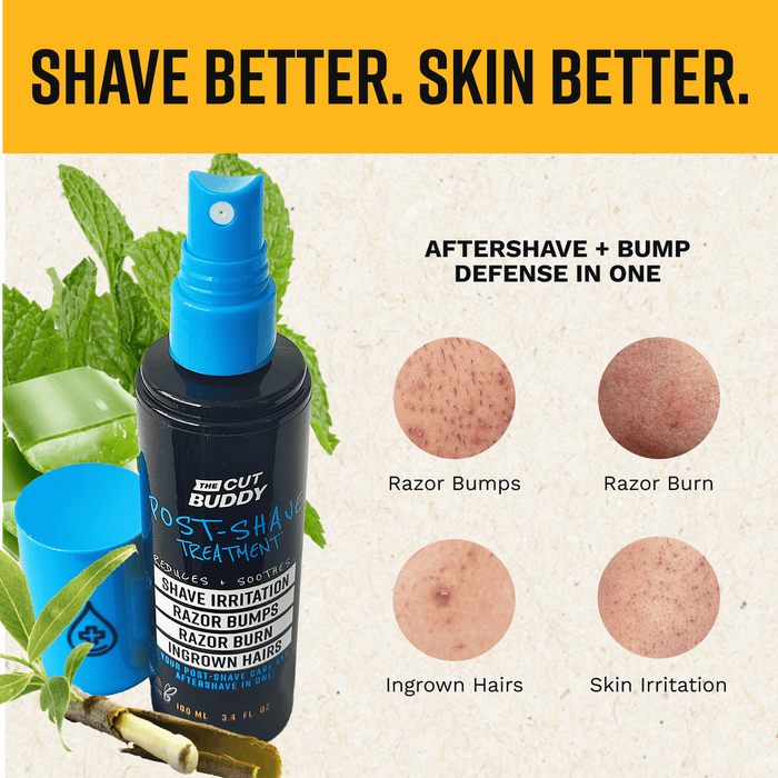 Post Shave Irritation Solution - Unscented 3.4 oz - The Cut Buddy - The Cut Buddy