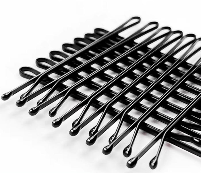 Premium Black Bobby Pins – Extra Thick & Strong Hairpins for Updos, Flyaways, and Daily Use