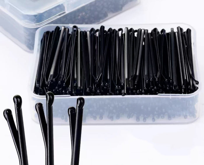 Premium Black Bobby Pins – Extra Thick & Strong Hairpins for Updos, Flyaways, and Daily Use