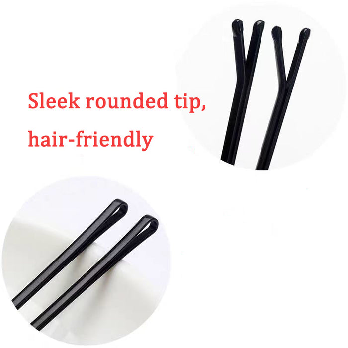 Premium Black Bobby Pins – Extra Thick & Strong Hairpins for Updos, Flyaways, and Daily Use