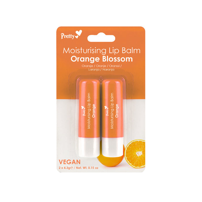 Pretty Moisturising Lip Balm Orange Blossom 2 Pack
