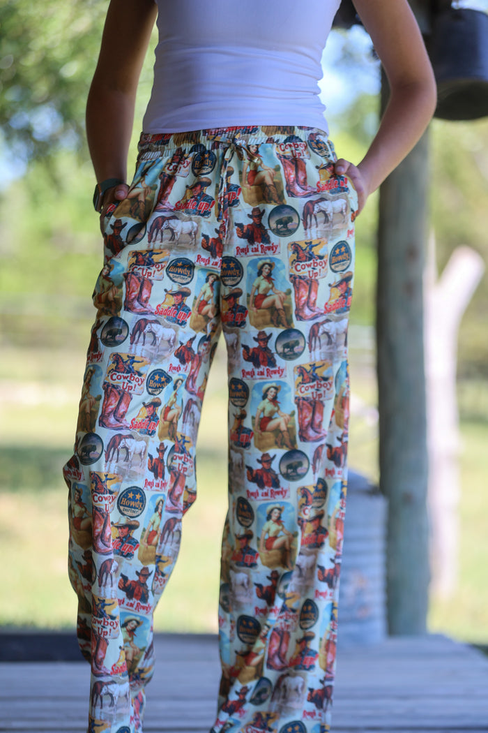 Printed Wide Leg Pant