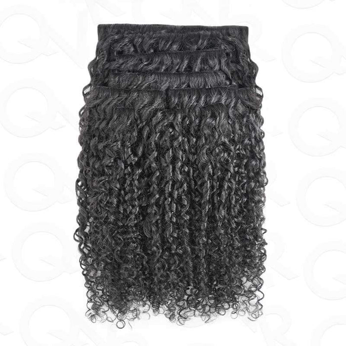 volumizing clip in human hair extensions set