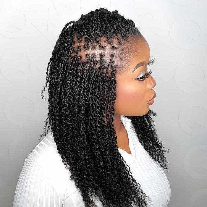 natural black afro kinky bulk human hair