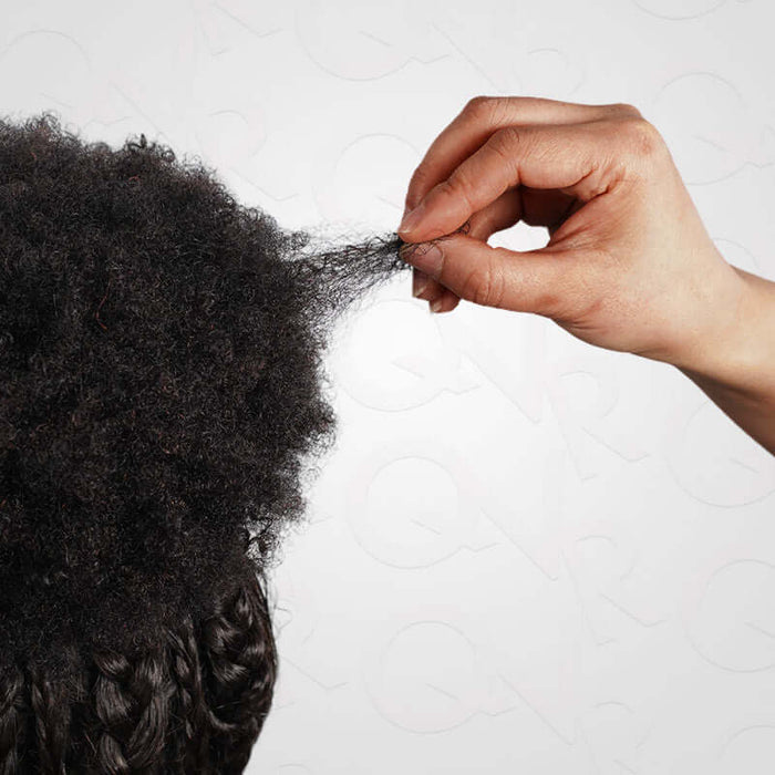drawstring afro puff human hair ponytail hair extensions natural black