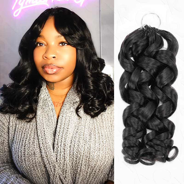 qvr hair french curly crochet human hair