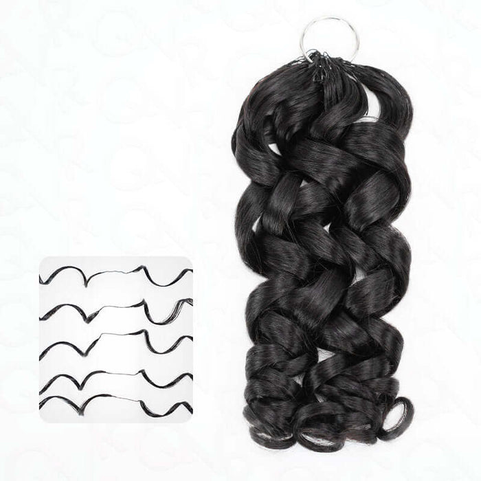 qvr hair new design french curl curly crochet human hair extensions